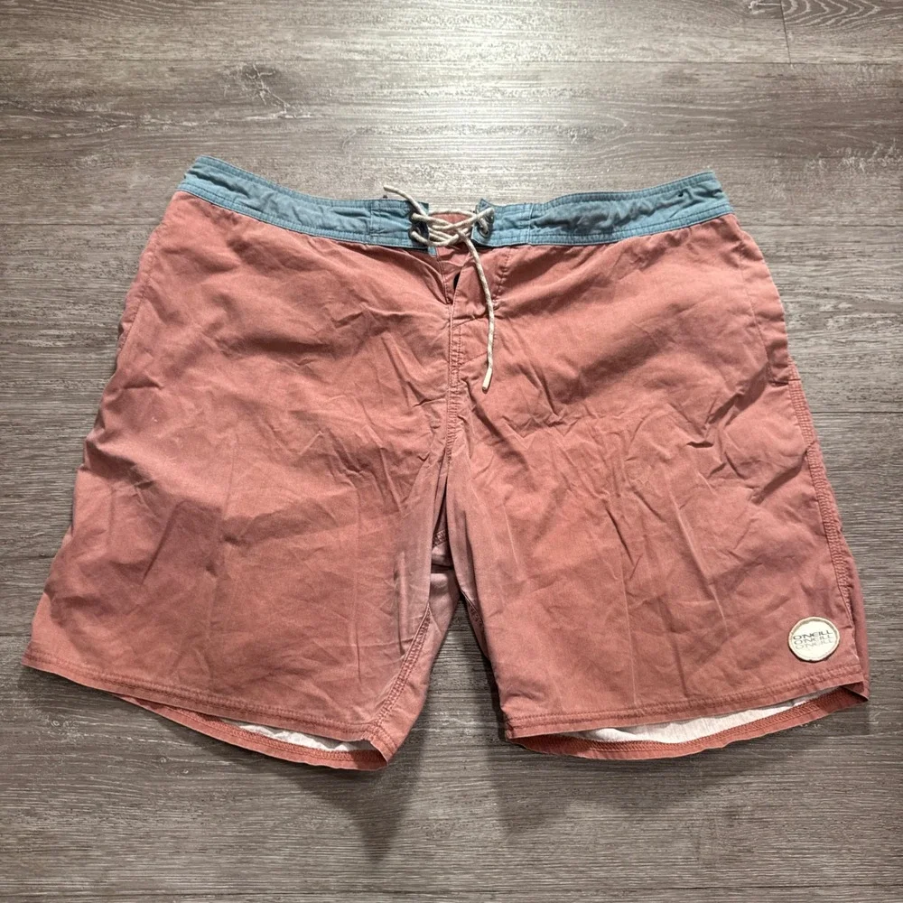 O'Neill Cruzers Shorts Men 36 Pink Cotton Blend Hybrid Boardshorts Surf Beachy‎